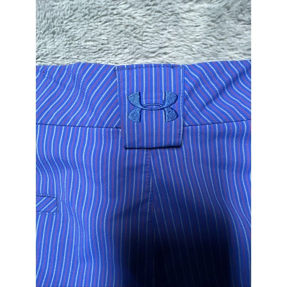 Under Armour Shorts Men's 40 Golf Casual Beach Colorful Chino Preppy Striped EUC
